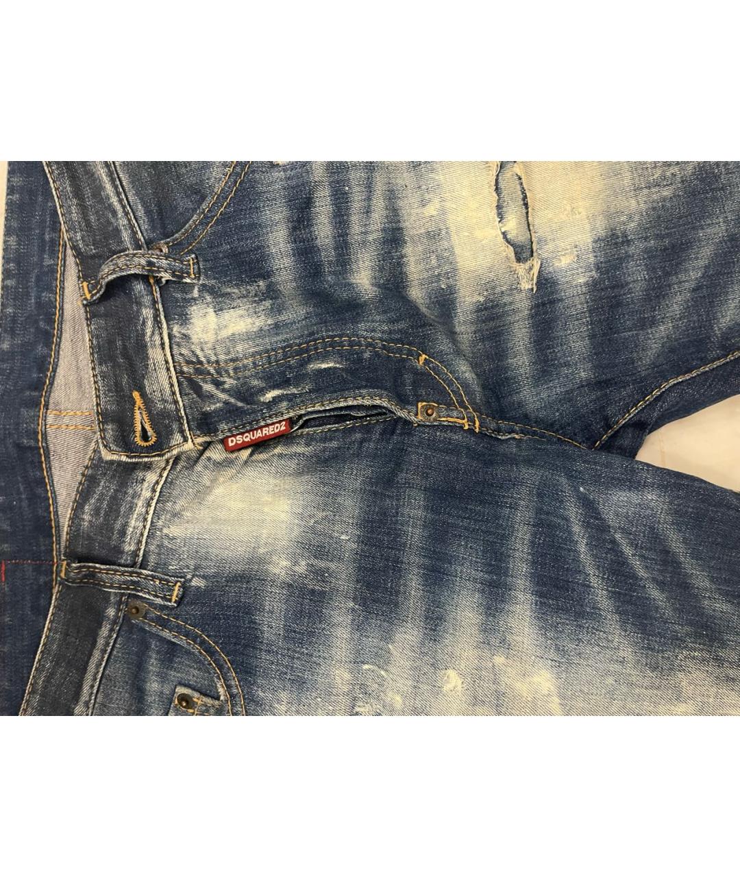 DSQUARED2 Синие хлопковые джинсы скинни, фото 3