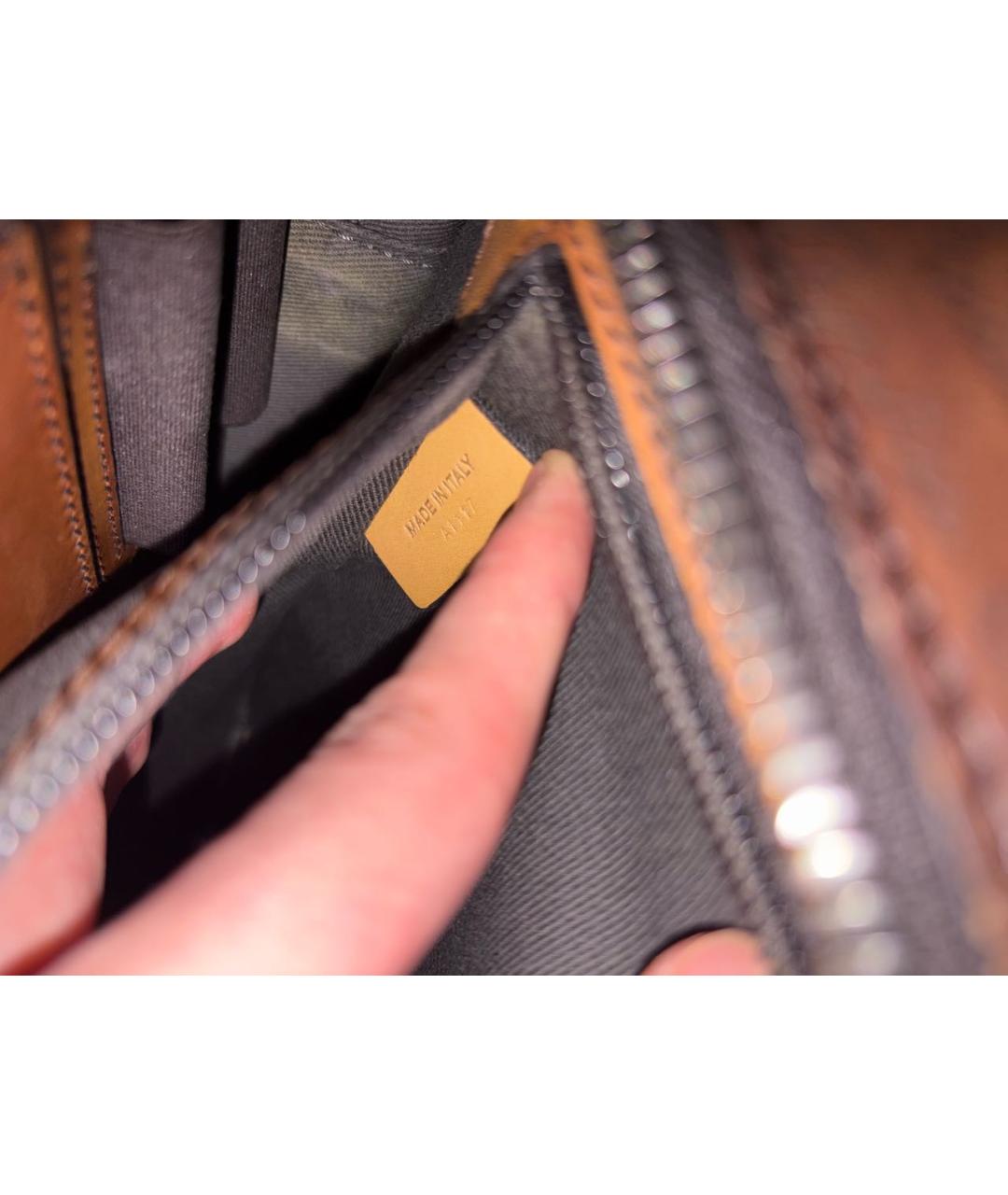 BERLUTI Коричневый портфель из лакированной кожи, фото 6