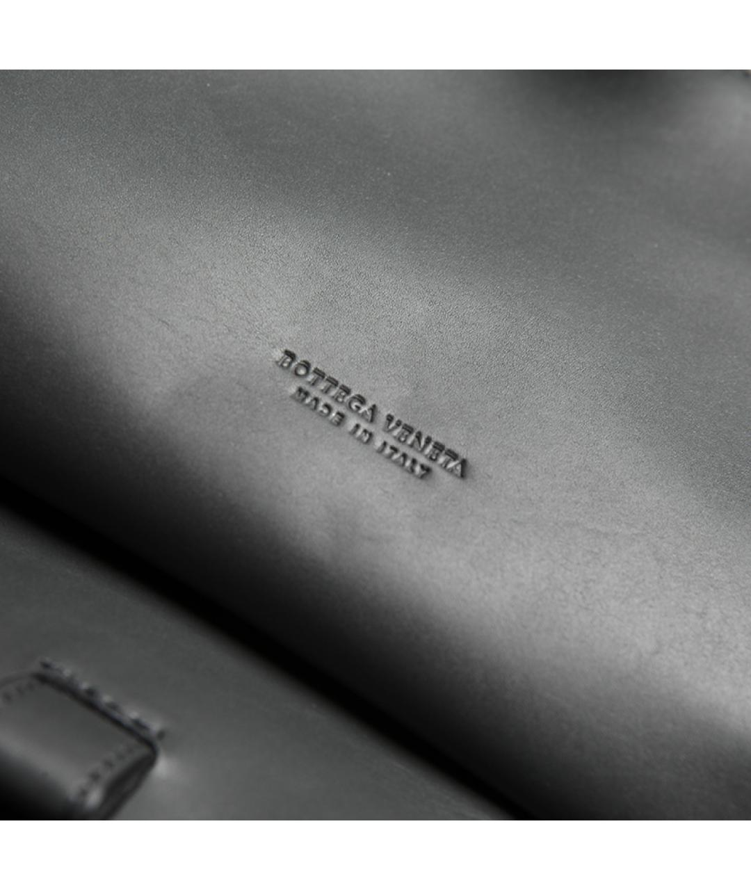 BOTTEGA VENETA Черная кожаная папка для документов, фото 4