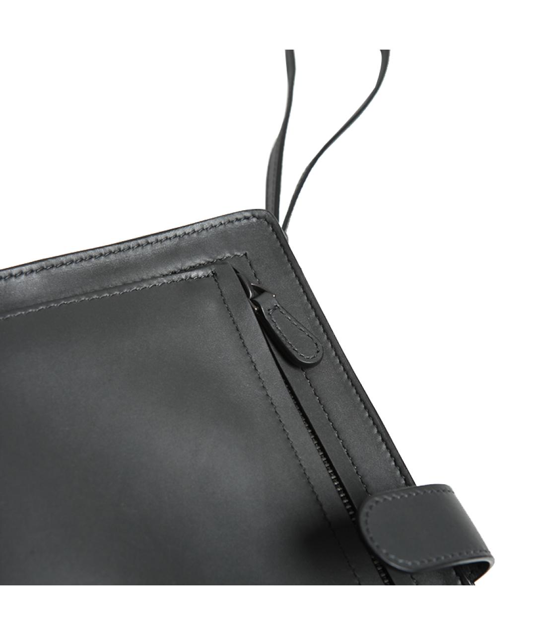 BOTTEGA VENETA Черная кожаная папка для документов, фото 7