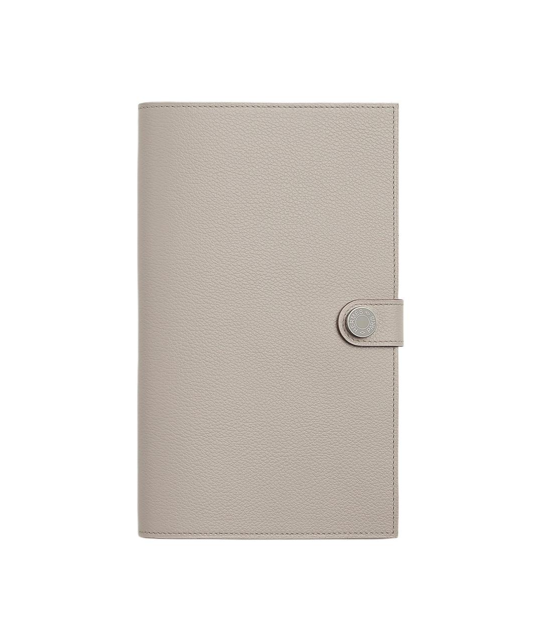 HERMES Серый кожаный кардхолдер, фото 1