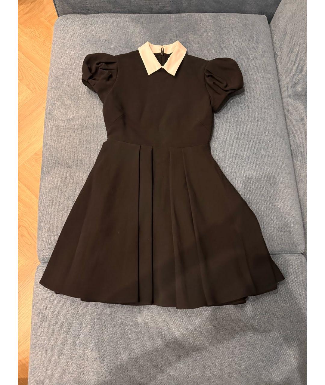 CHRISTIAN DIOR Черное шерстяное коктейльное платье, фото 5