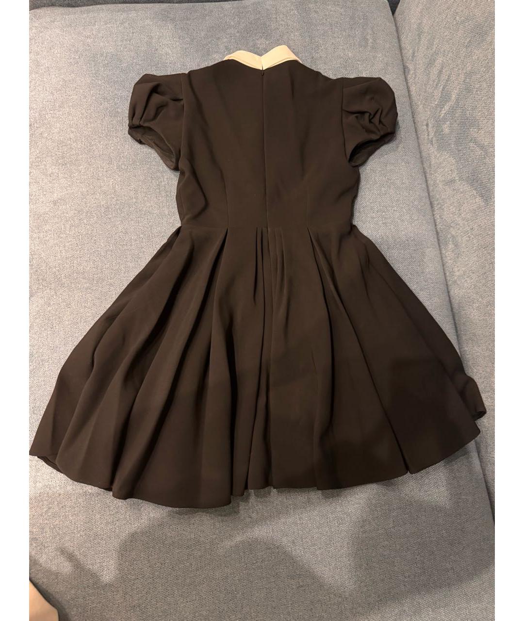 CHRISTIAN DIOR Черное шерстяное коктейльное платье, фото 2