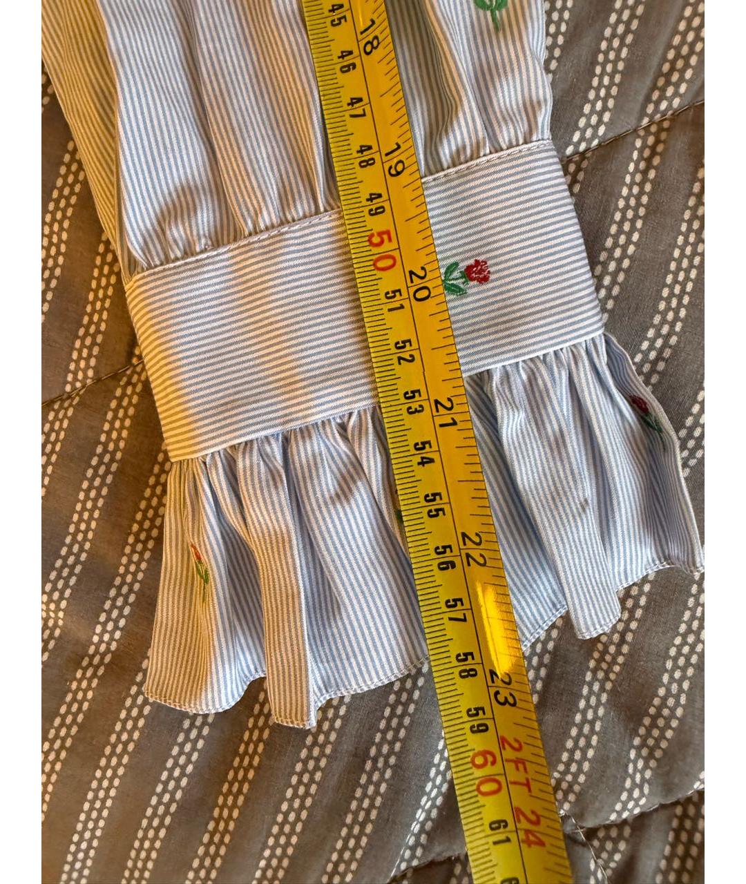 GUCCI Голубая хлопковая рубашка, фото 5