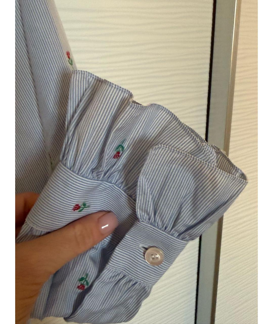 GUCCI Голубая хлопковая рубашка, фото 7