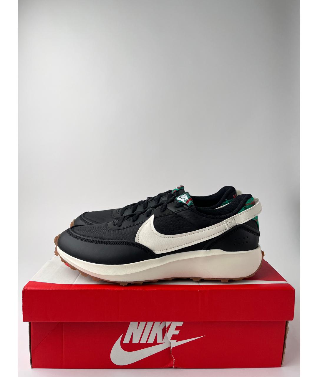 NIKE Черные кожаные низкие кроссовки / кеды, фото 3