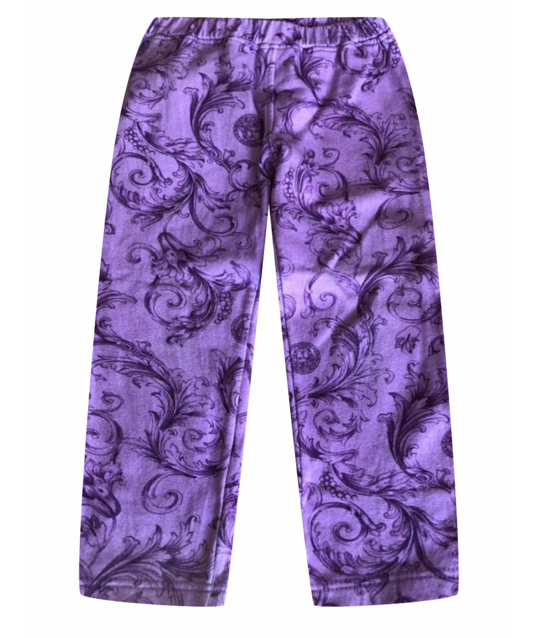 YOUNG VERSACE Фиолетовые хлопковые брюки и шорты, фото 1
