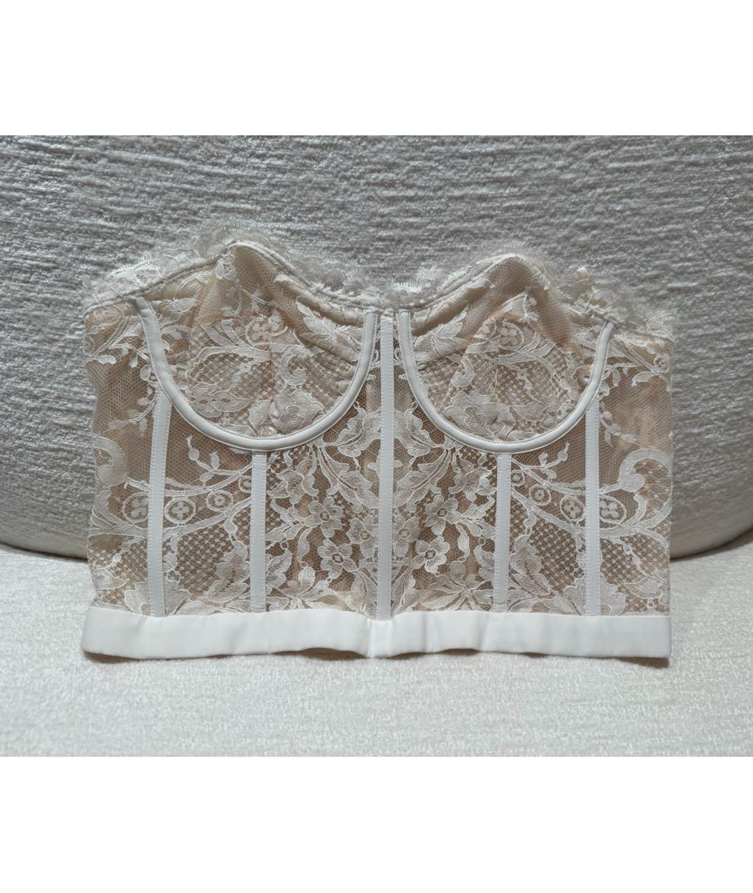 ALEXANDER MCQUEEN Белый кружевной корсет, фото 3