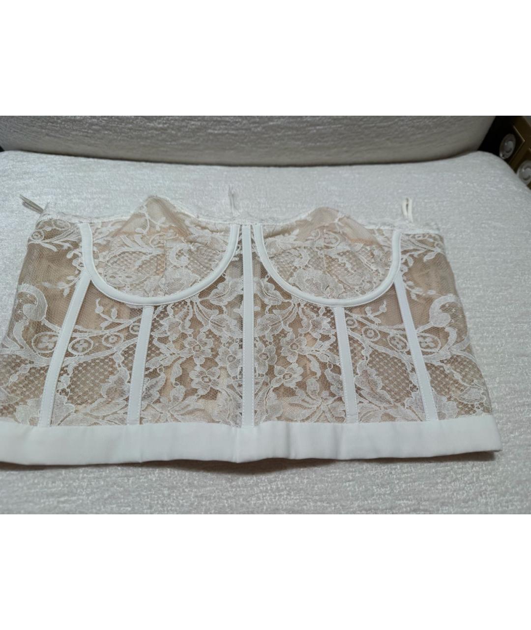 ALEXANDER MCQUEEN Белый кружевной корсет, фото 7