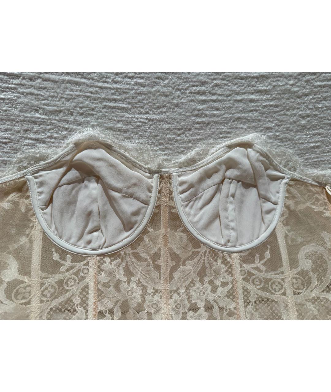 ALEXANDER MCQUEEN Белый кружевной корсет, фото 6