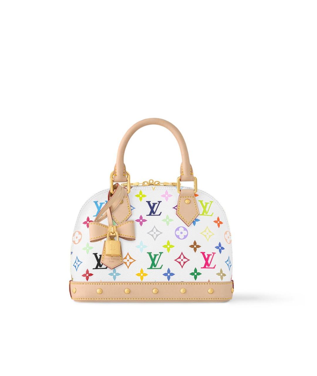 LOUIS VUITTON Белая кожаная сумка с короткими ручками, фото 1