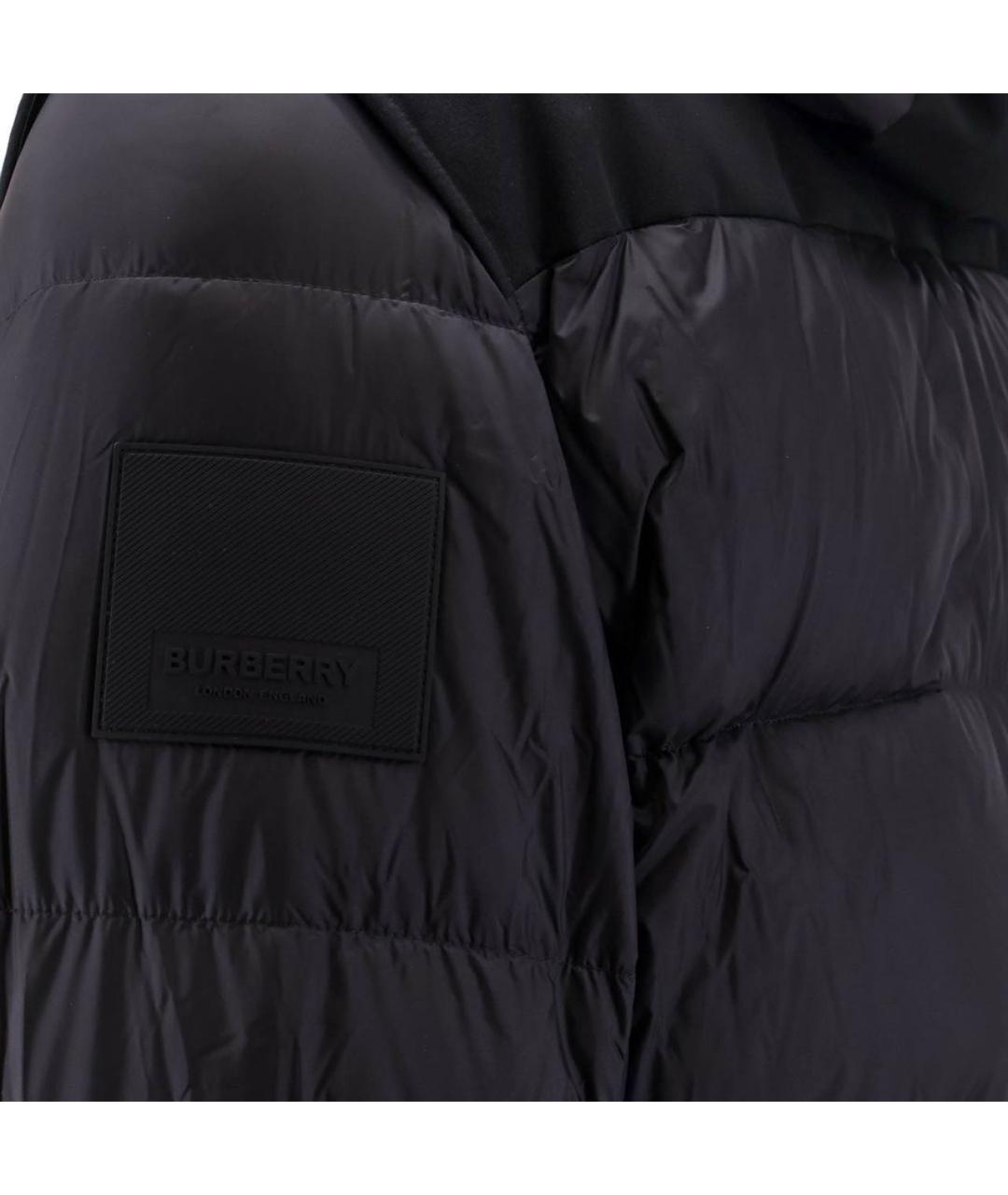 BURBERRY Черный полиамидовый пуховик, фото 4