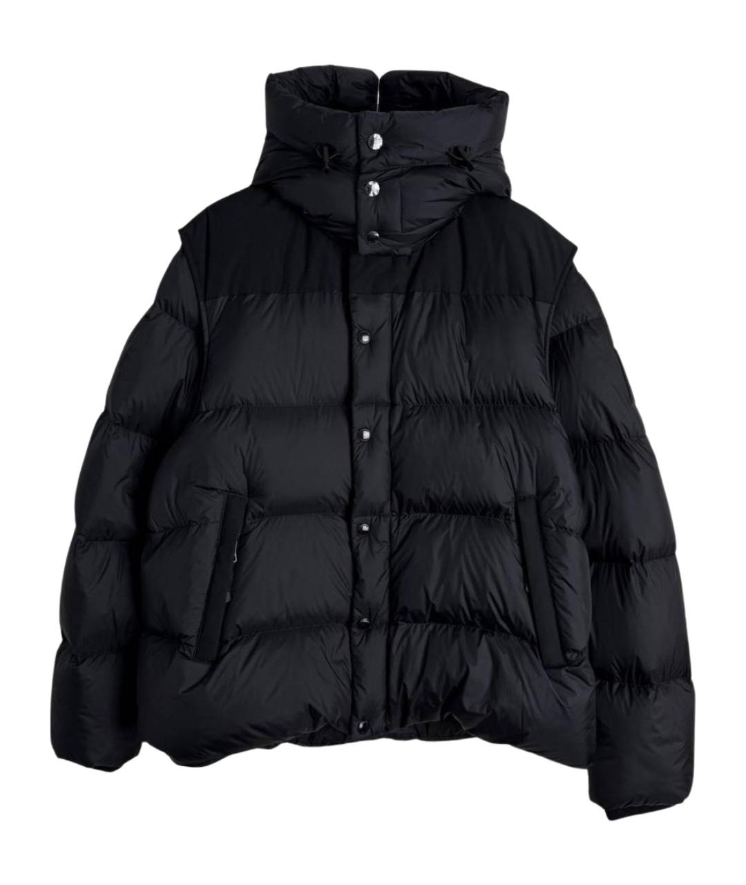 BURBERRY Черный полиамидовый пуховик, фото 1