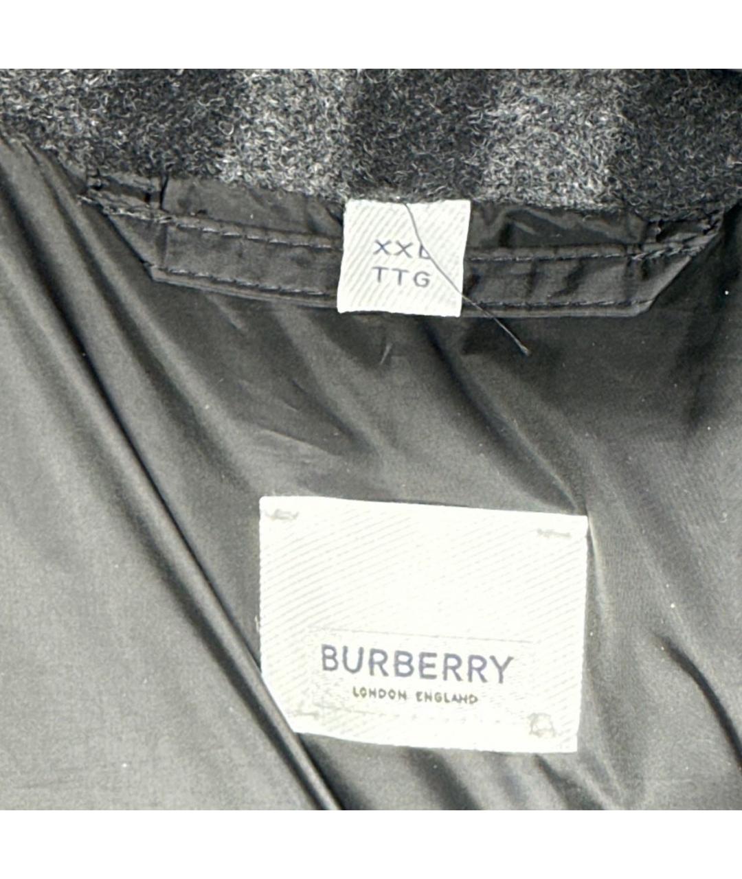 BURBERRY Черный полиамидовый пуховик, фото 5