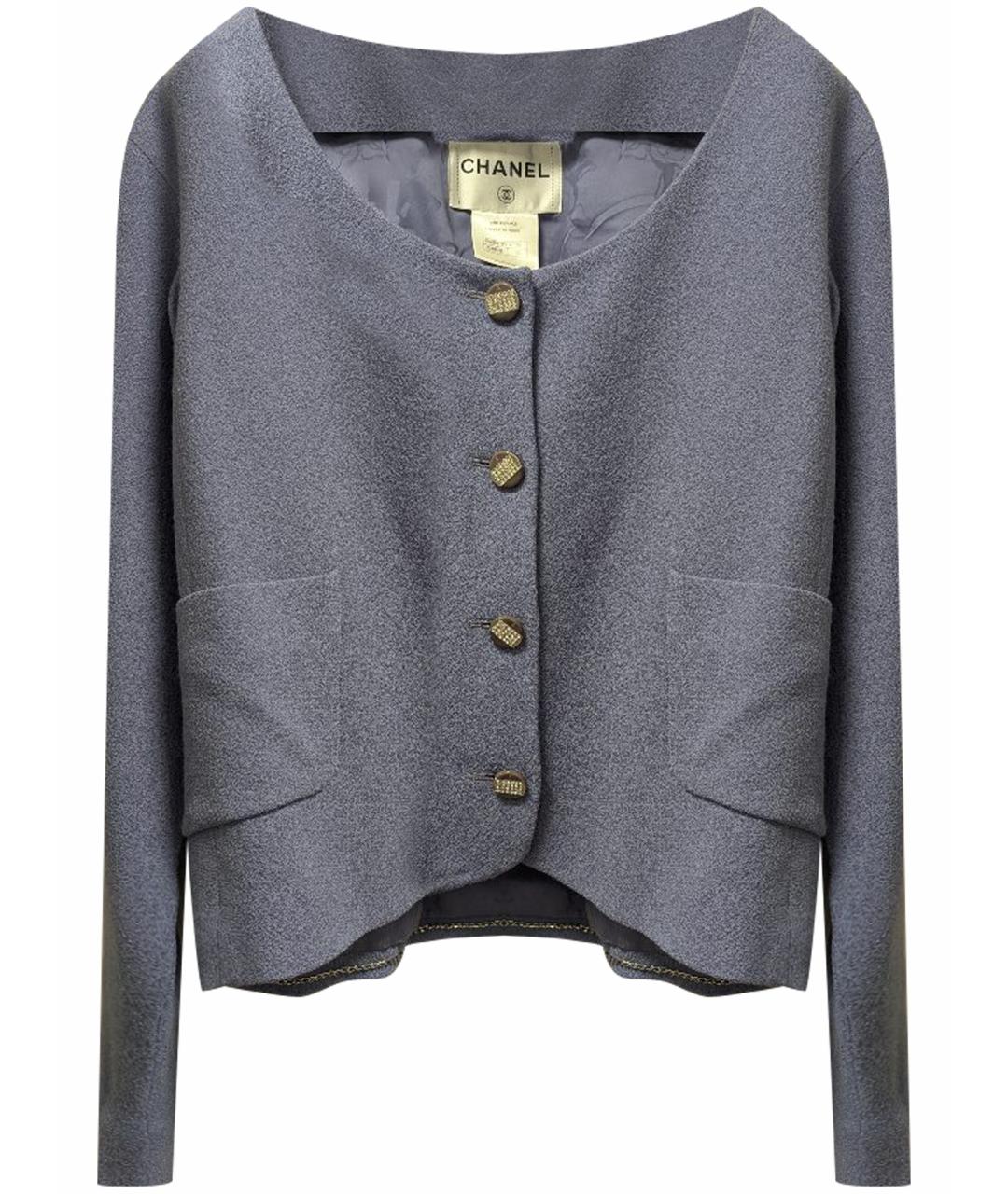 CHANEL Фиолетовый шерстяной костюм с юбками, фото 11