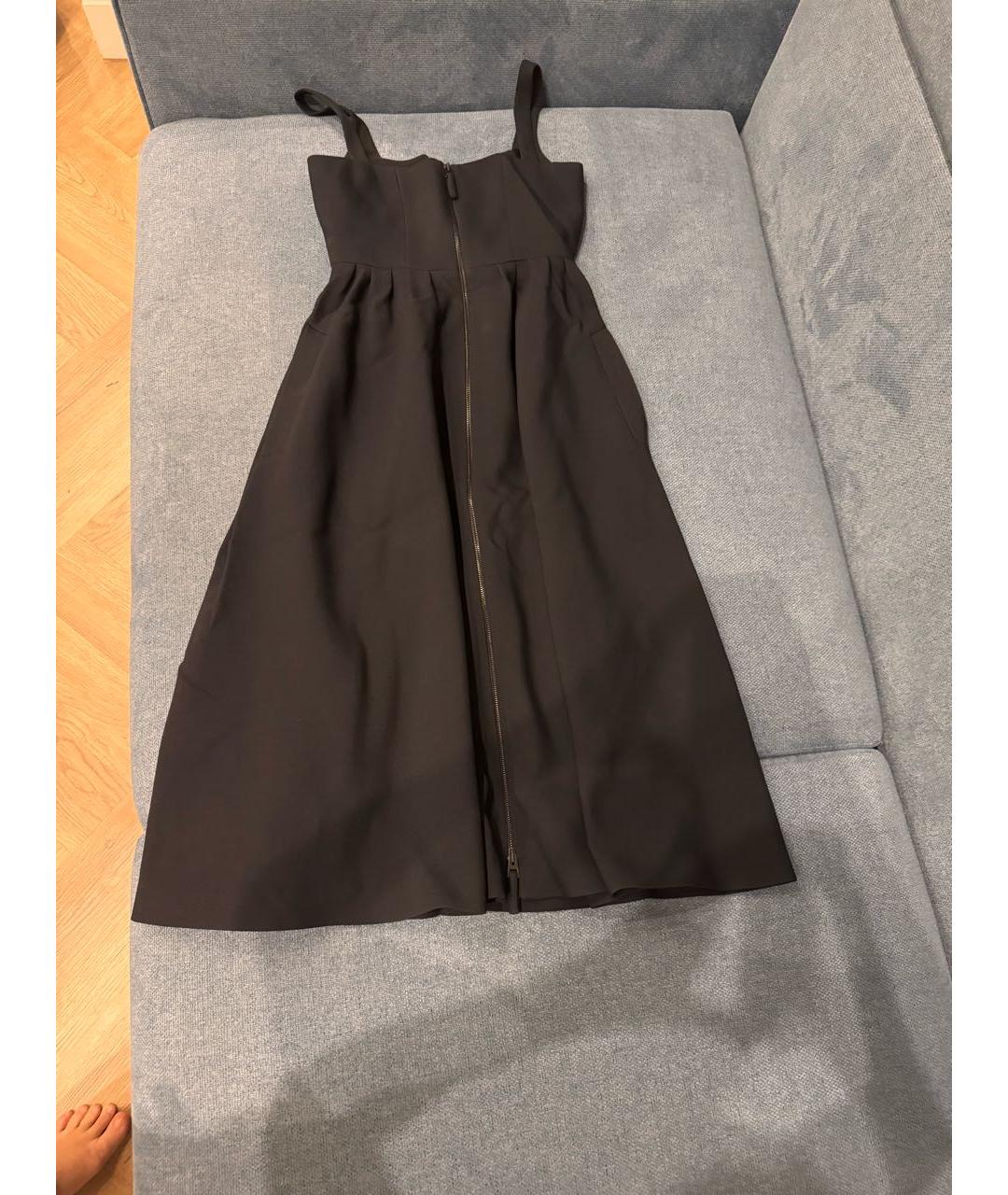 CHRISTIAN DIOR Черное шерстяное коктейльное платье, фото 2