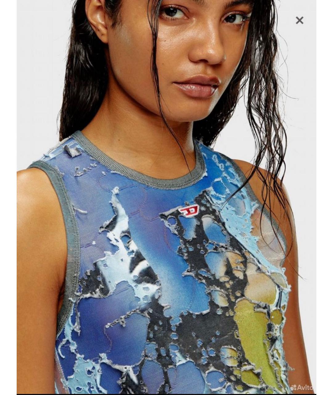 DIESEL Мульти хлопковое повседневное платье, фото 3