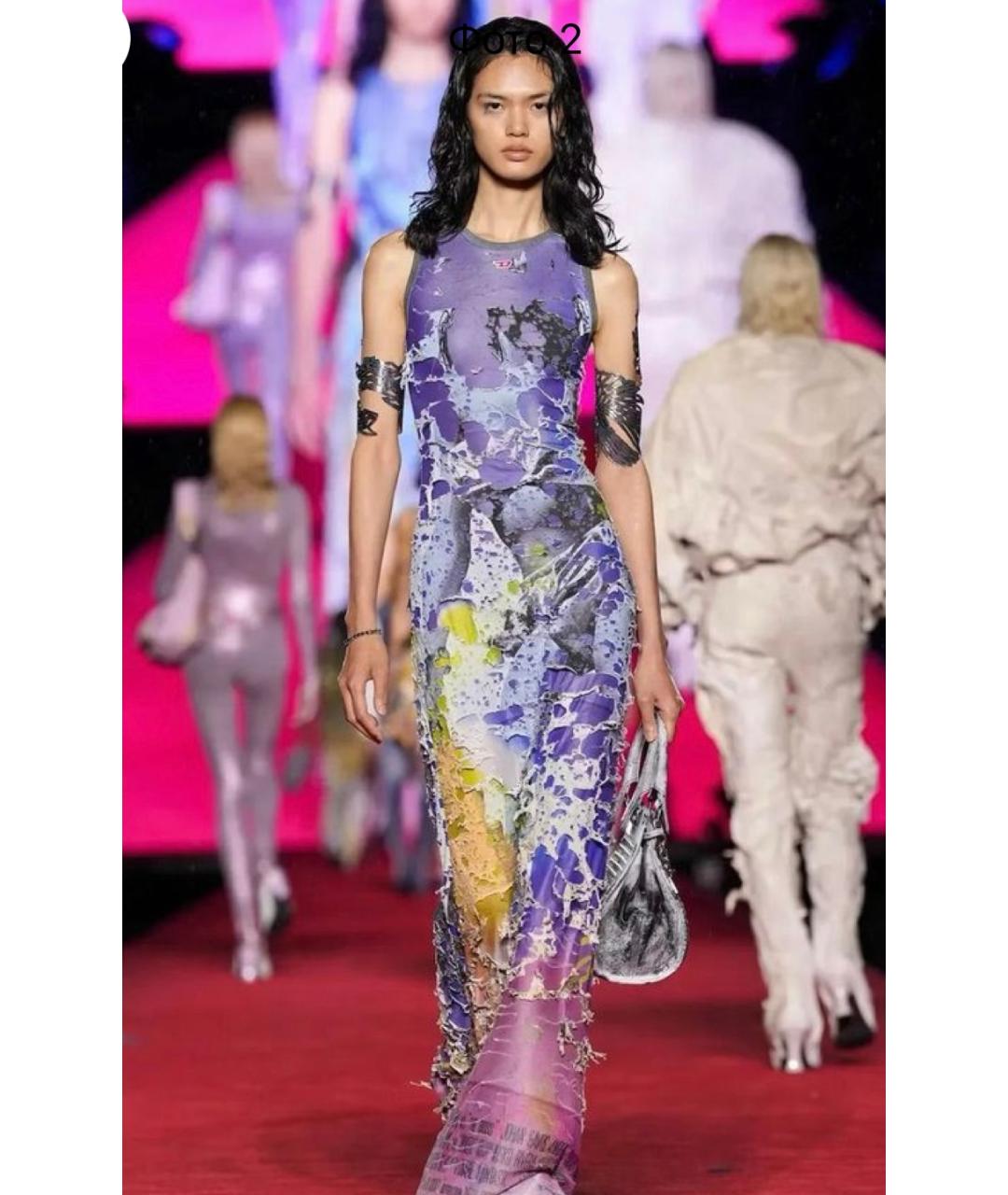 DIESEL Мульти хлопковое повседневное платье, фото 4