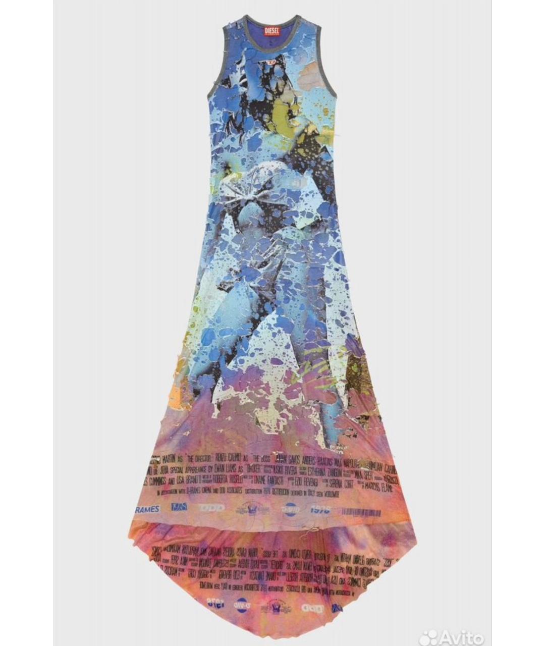 DIESEL Мульти хлопковое повседневное платье, фото 2