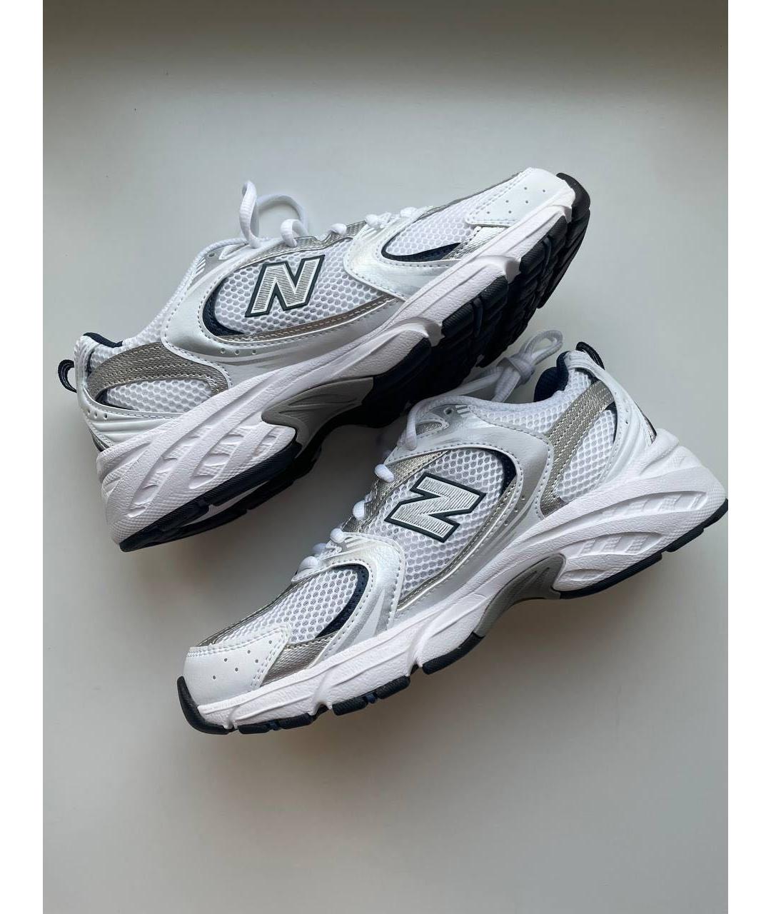 NEW BALANCE Белые текстильные кроссовки, фото 3