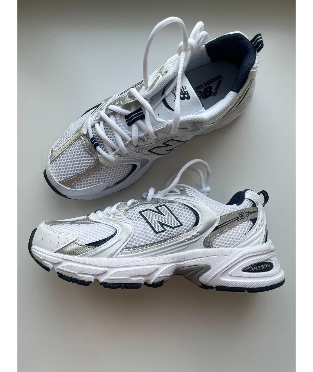 NEW BALANCE Белые текстильные кроссовки, фото 2