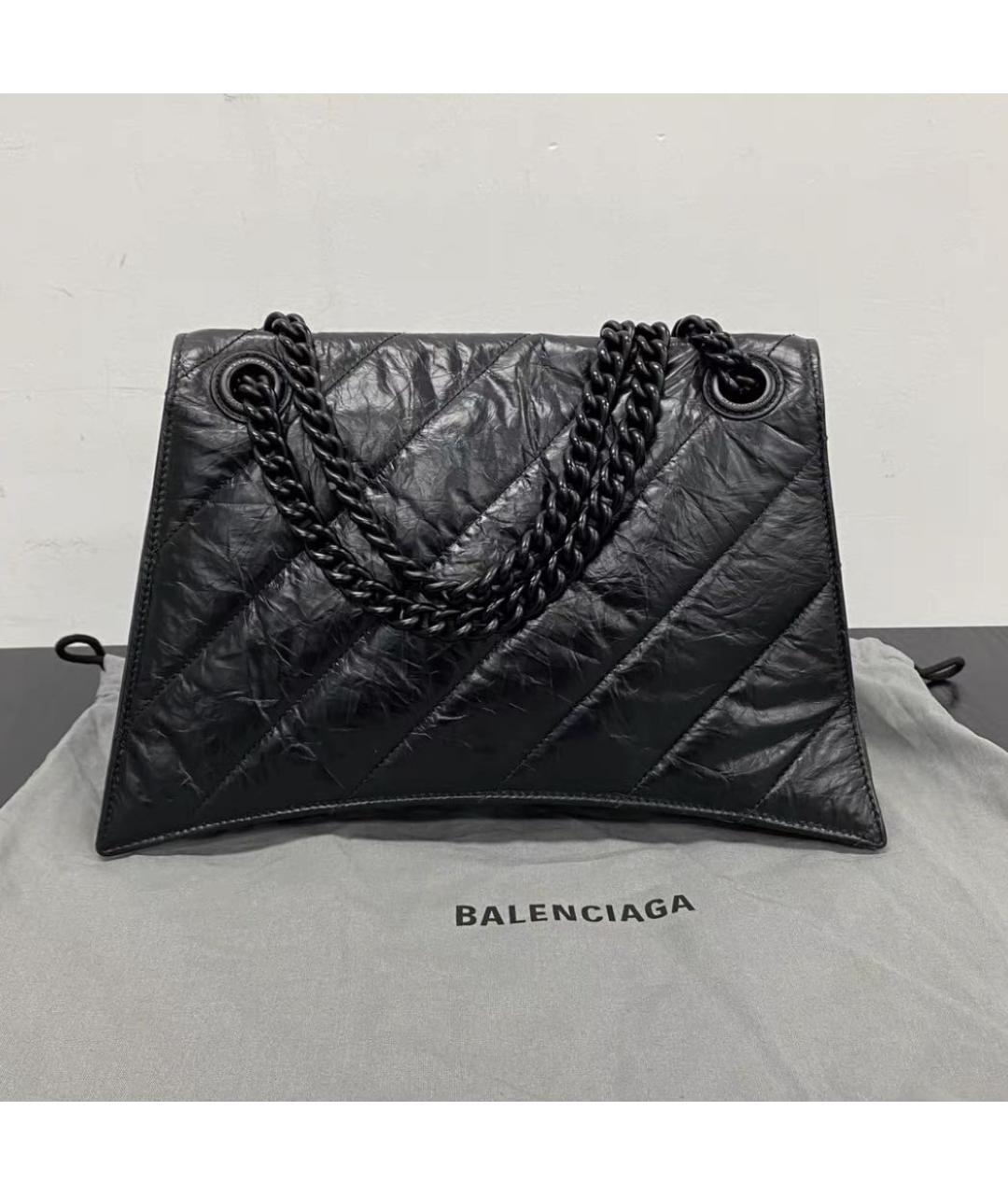 BALENCIAGA Черная кожаная сумка через плечо, фото 4