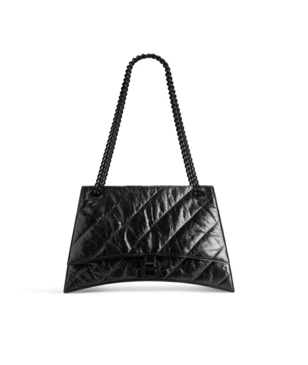 BALENCIAGA Черная кожаная сумка через плечо, фото 1