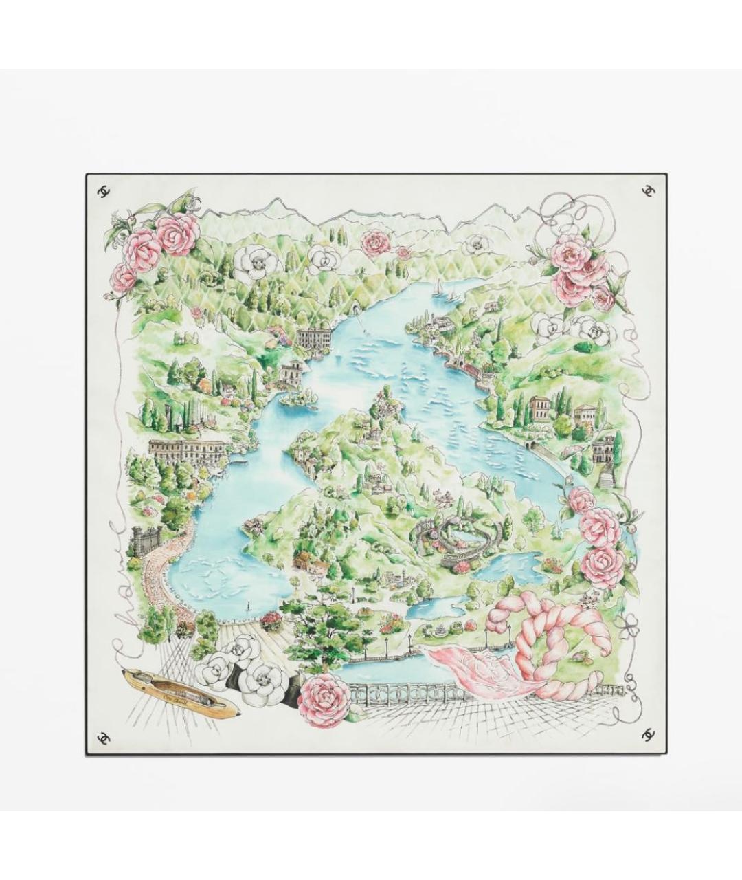 CHANEL Мульти шелковый платок, фото 5