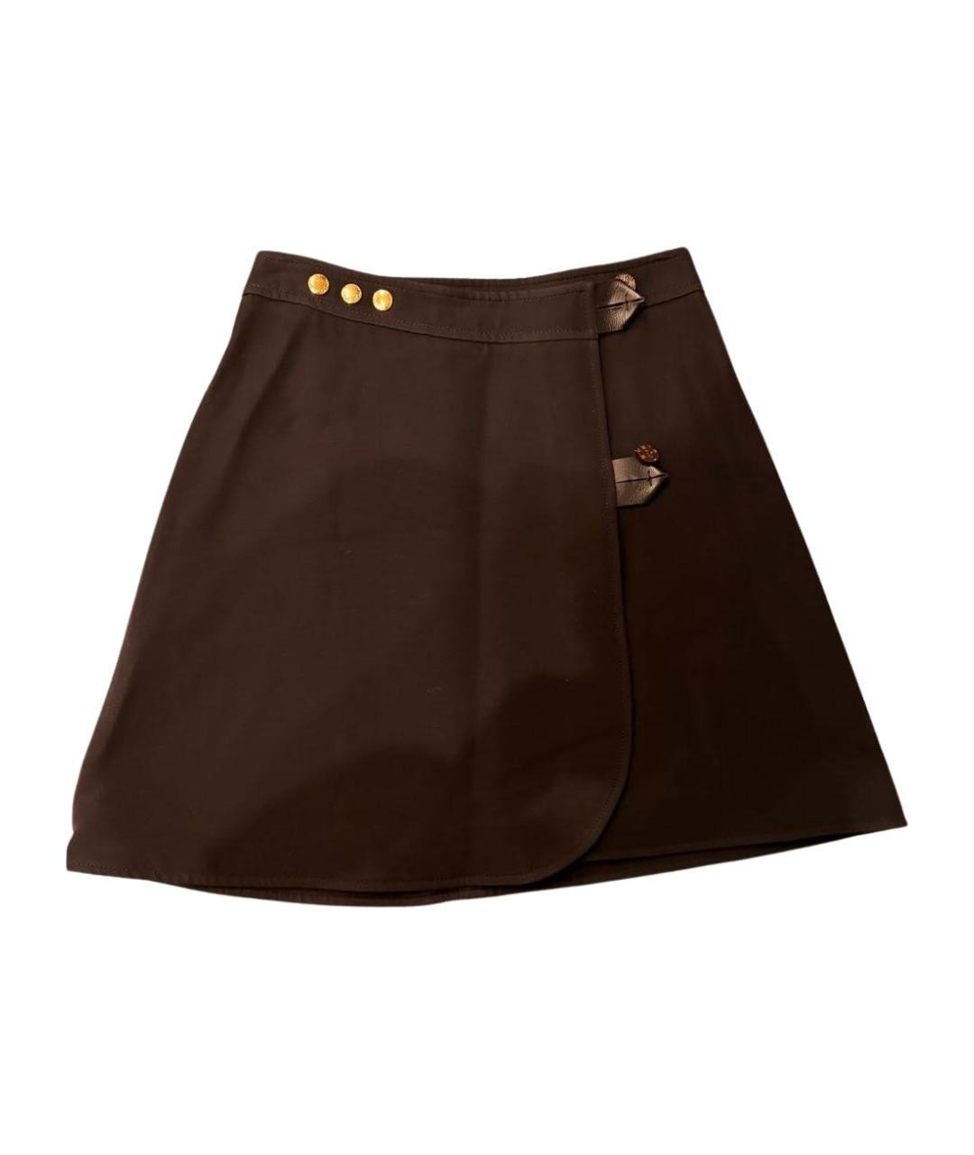 LOUIS VUITTON Черная шерстяная юбка мини, фото 1