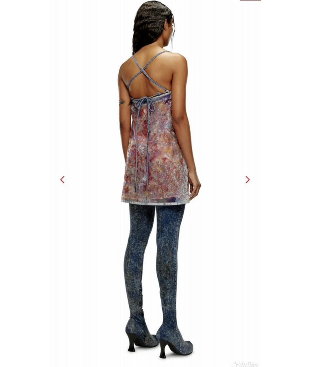 DIESEL Мульти деним коктейльное платье, фото 3