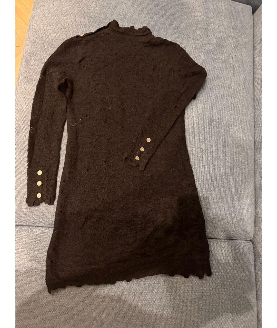 CHANEL Черное шерстяное повседневное платье, фото 2