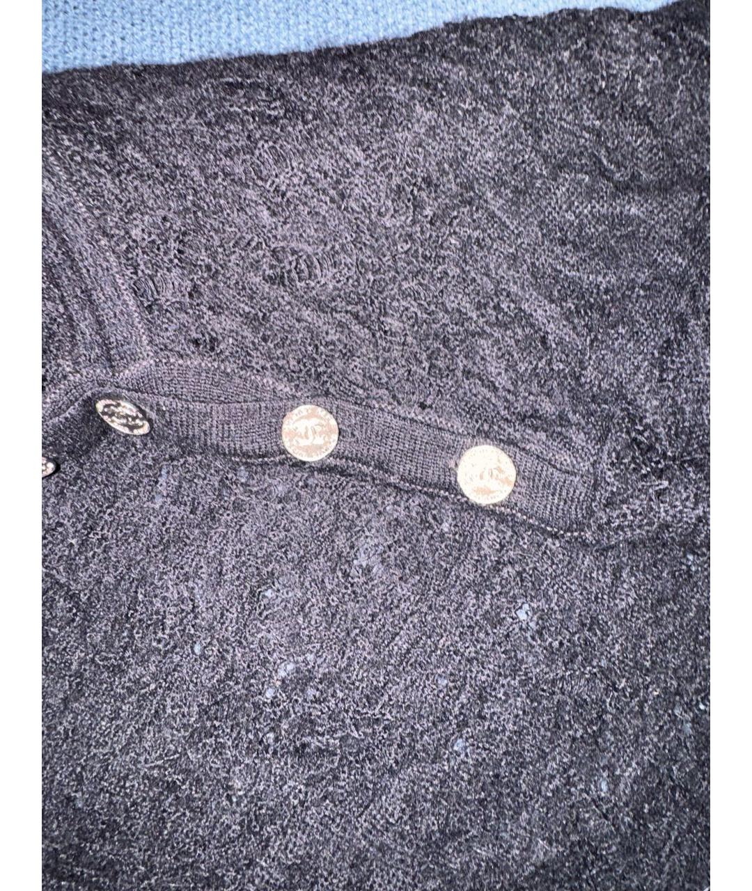 CHANEL Черное шерстяное повседневное платье, фото 4