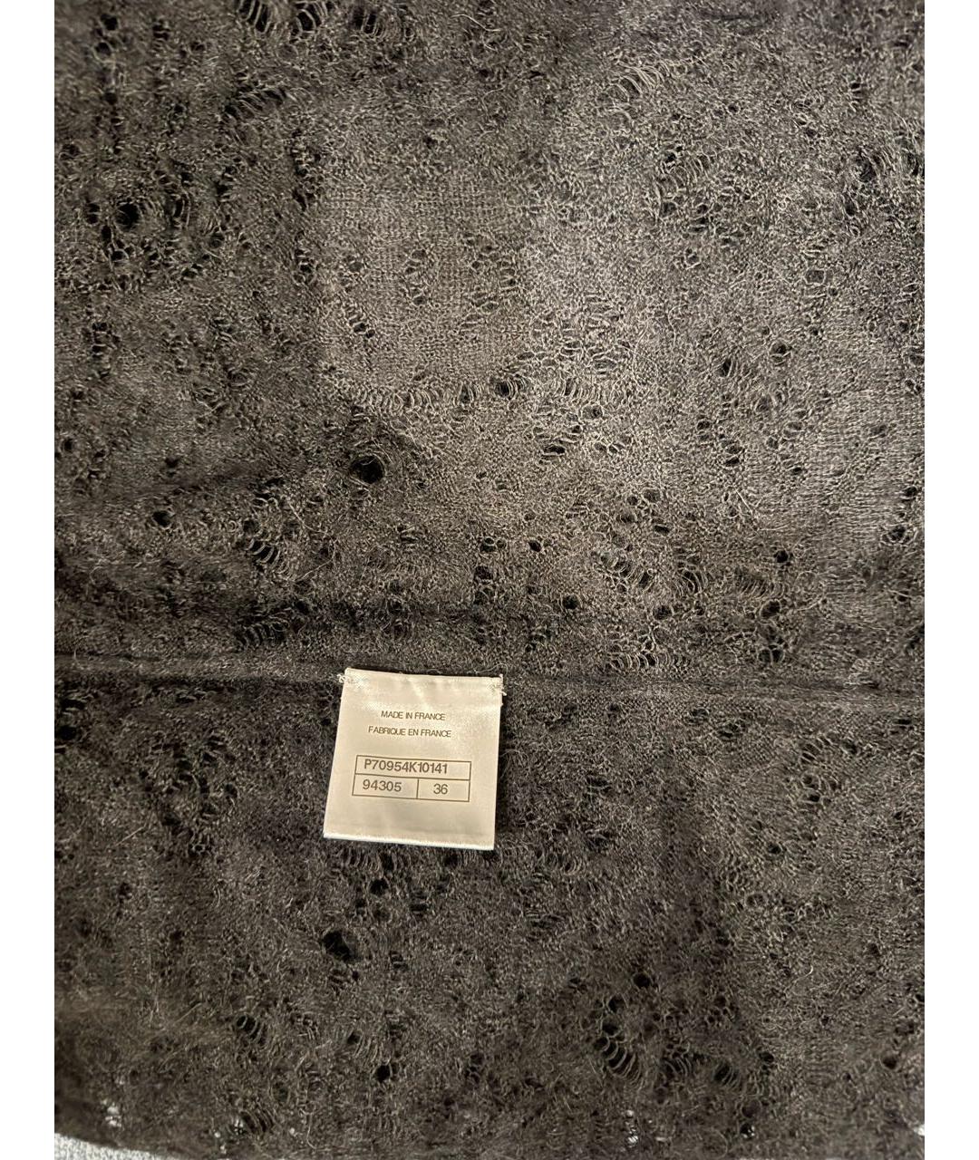 CHANEL Черное шерстяное повседневное платье, фото 3