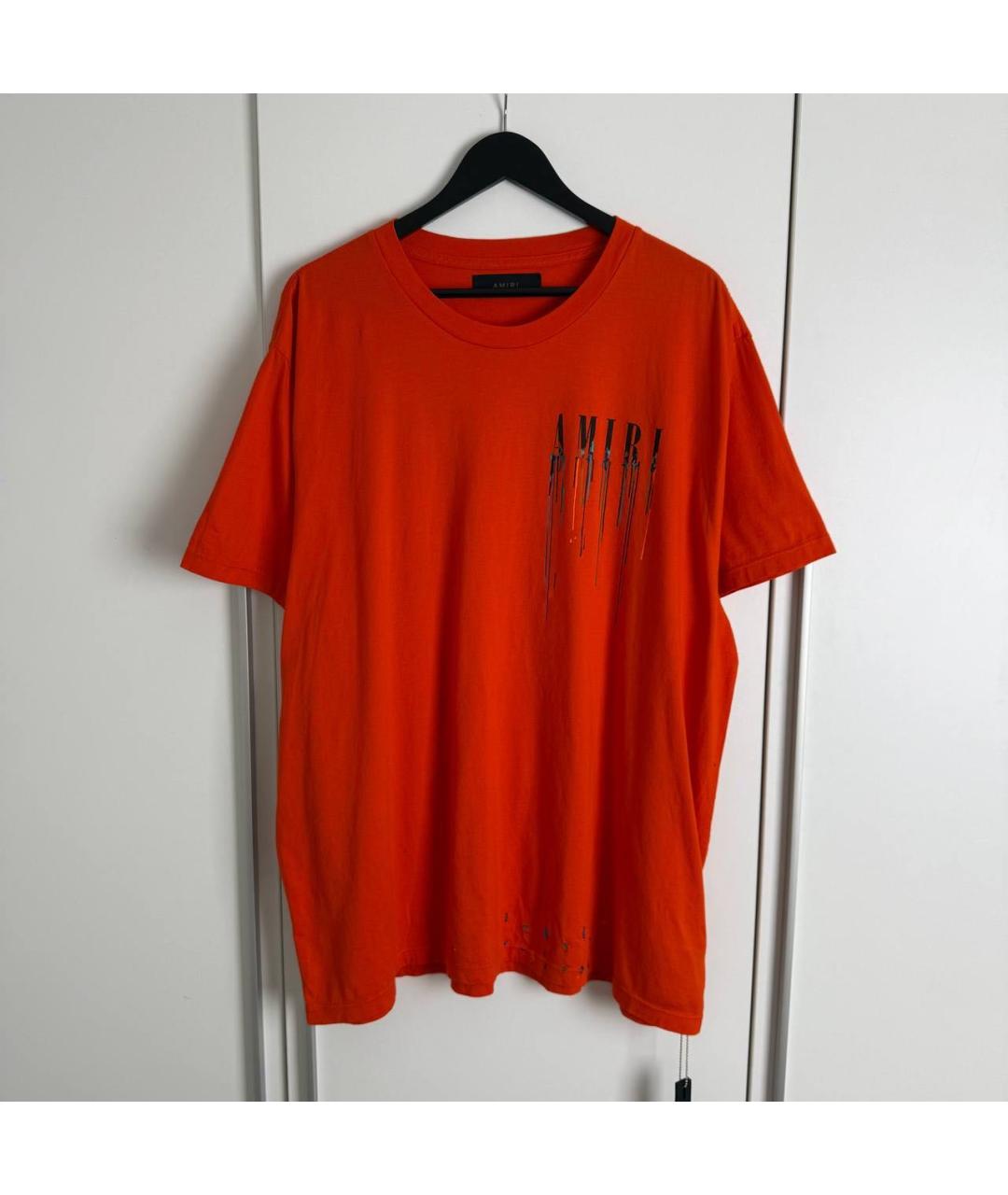 AMIRI Красная хлопковая футболка, фото 6