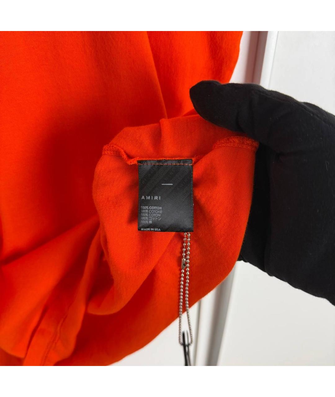 AMIRI Красная хлопковая футболка, фото 4