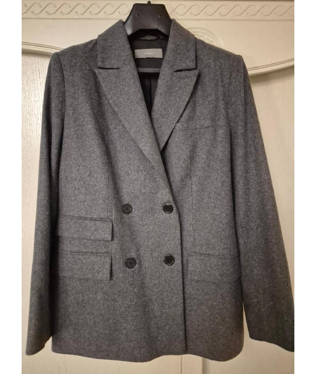 12 STOREEZ Серый шерстяной костюм с брюками, фото 8