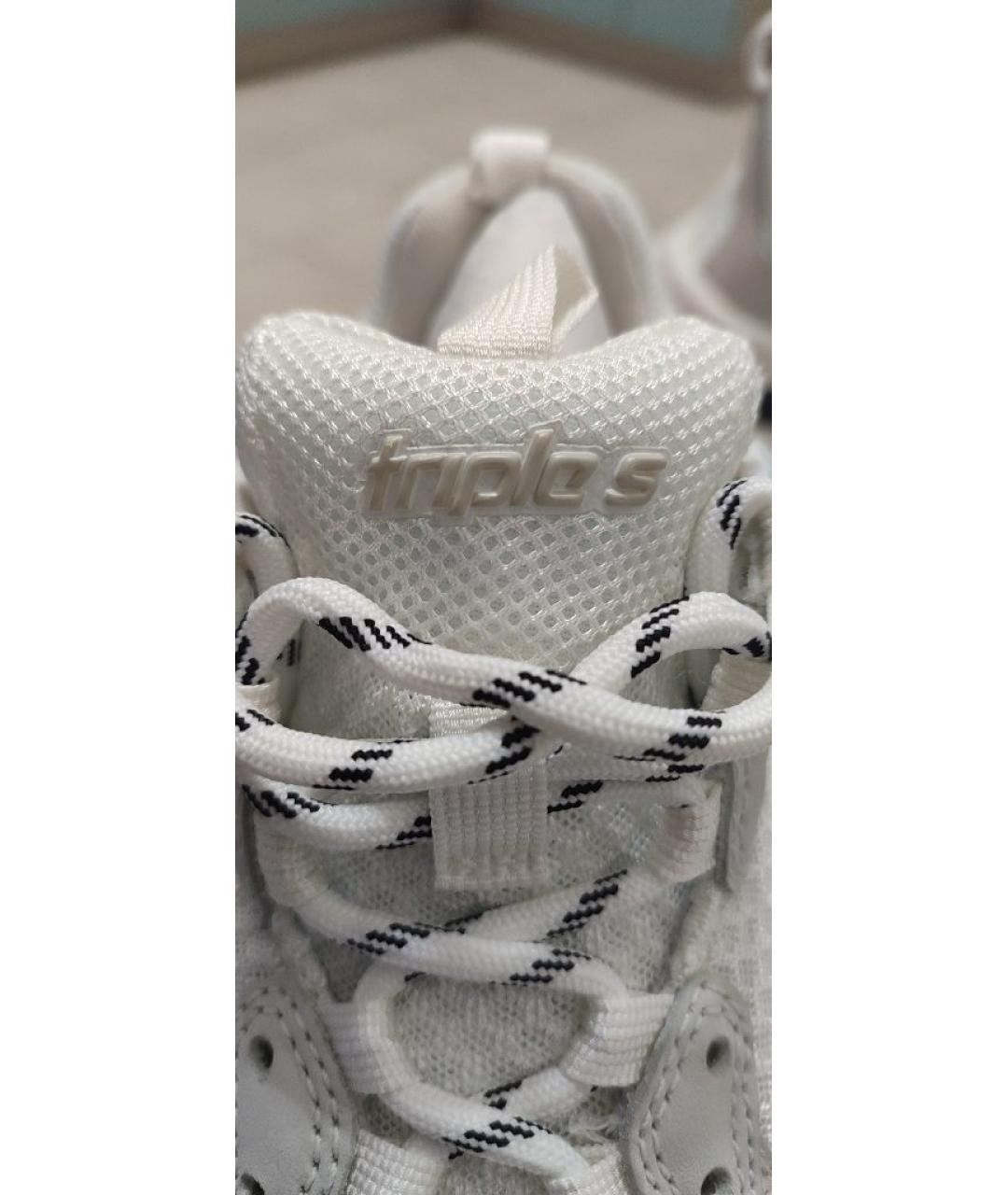 BALENCIAGA Белые текстильные кроссовки, фото 6