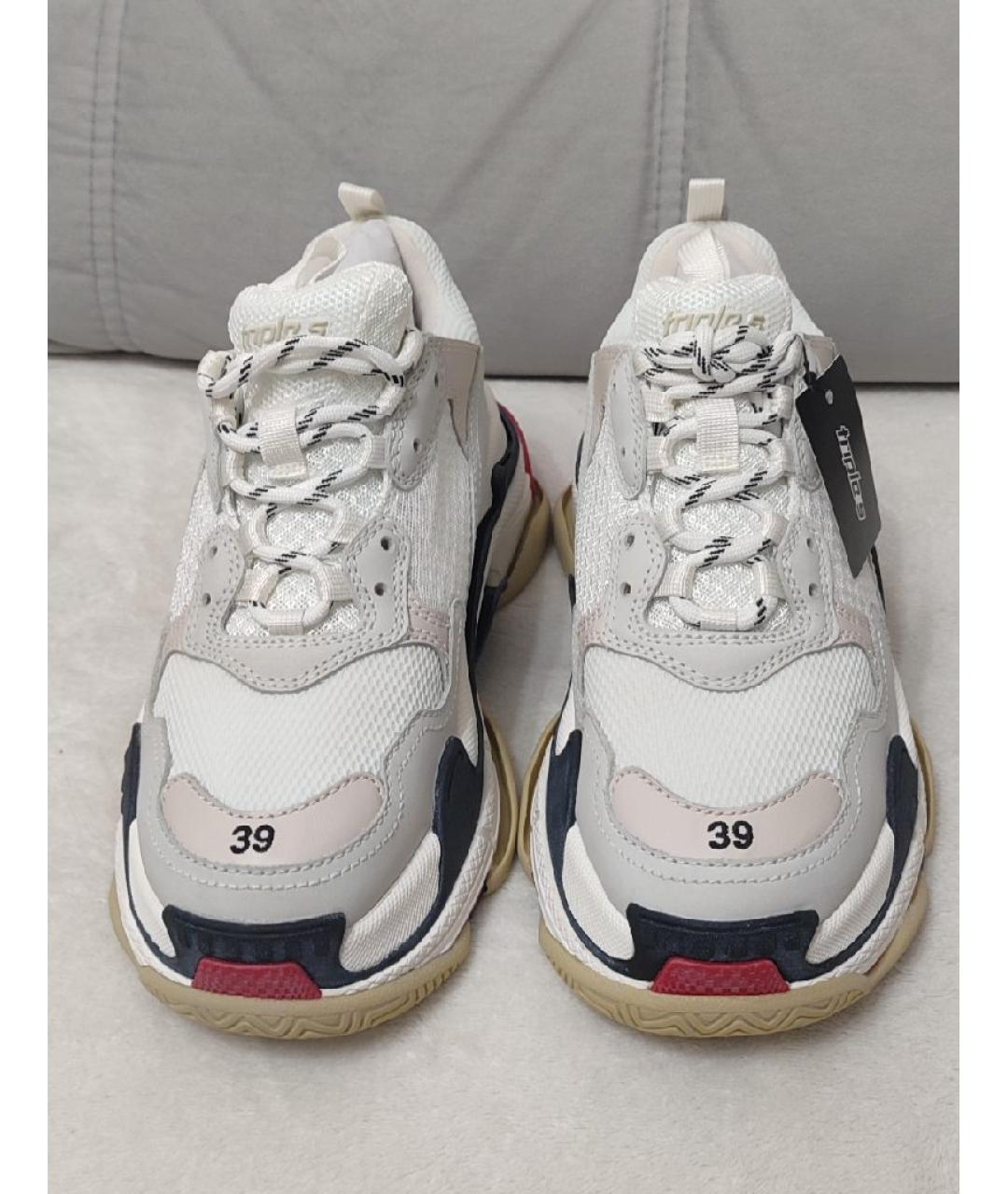 BALENCIAGA Белые текстильные кроссовки, фото 2