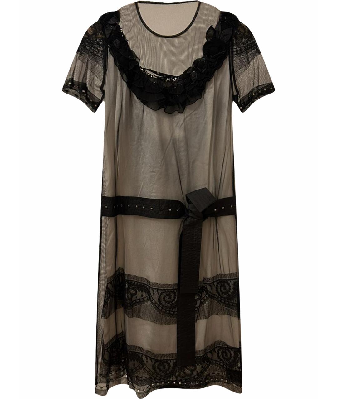 LA PERLA Серое синтетическое коктейльное платье, фото 1