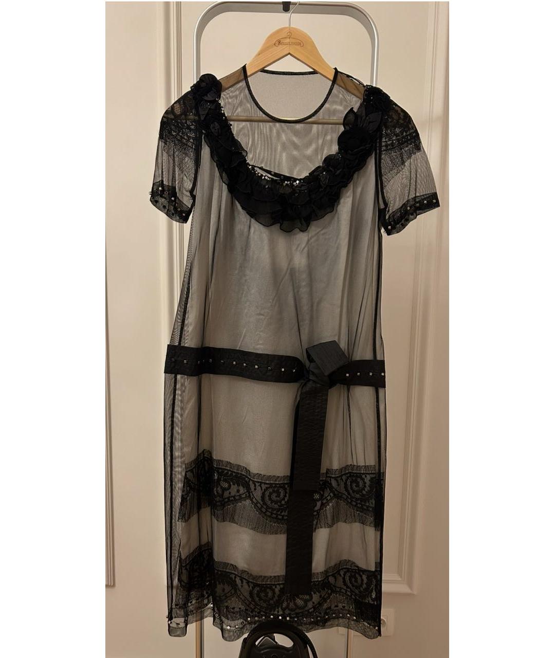 LA PERLA Серое синтетическое коктейльное платье, фото 5