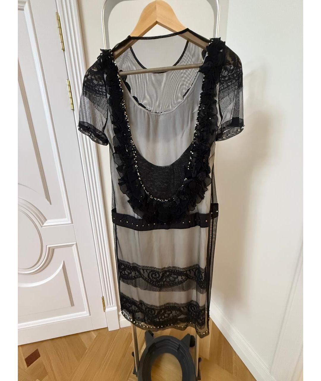 LA PERLA Серое синтетическое коктейльное платье, фото 2