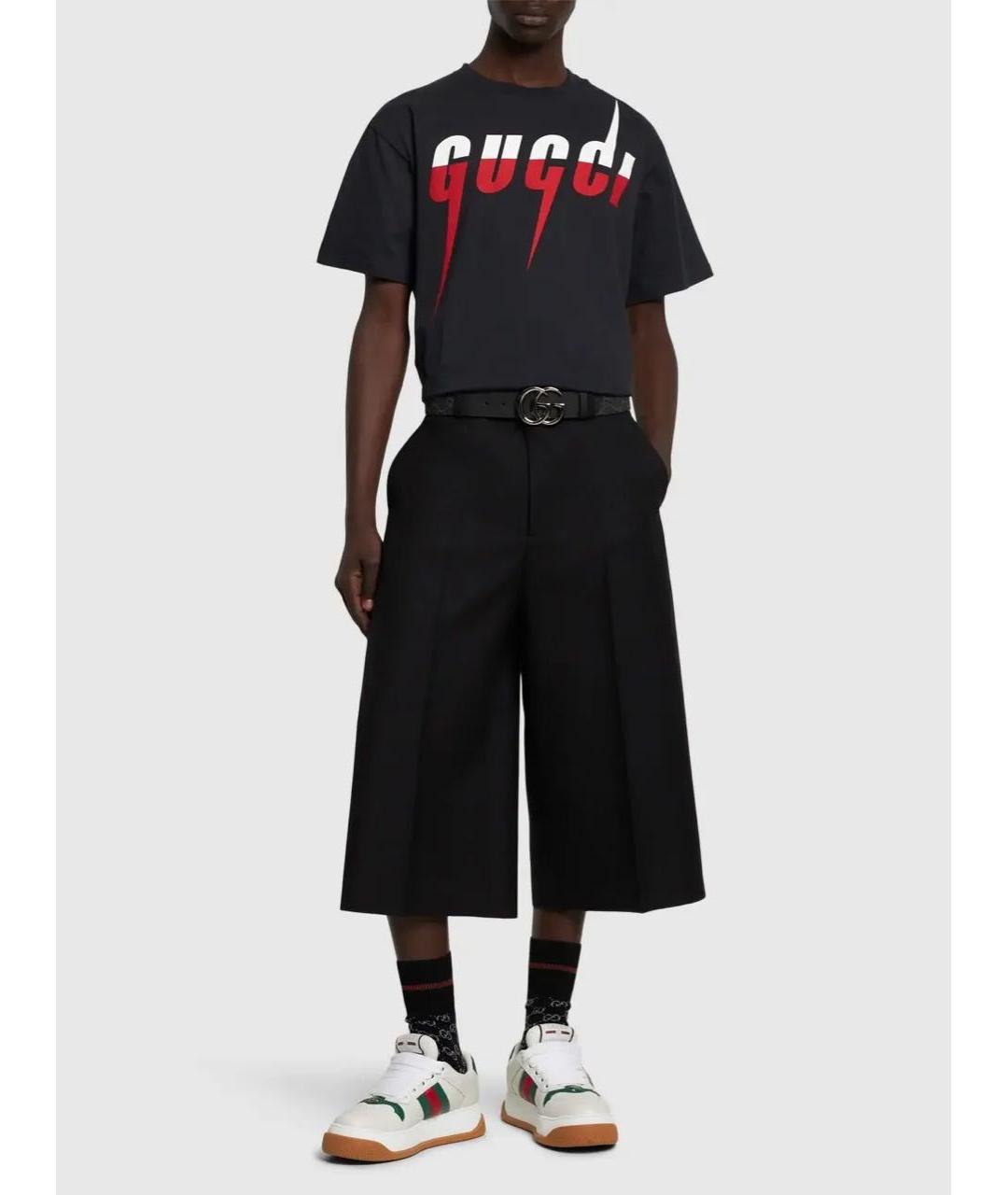 GUCCI Черная хлопковая футболка, фото 6