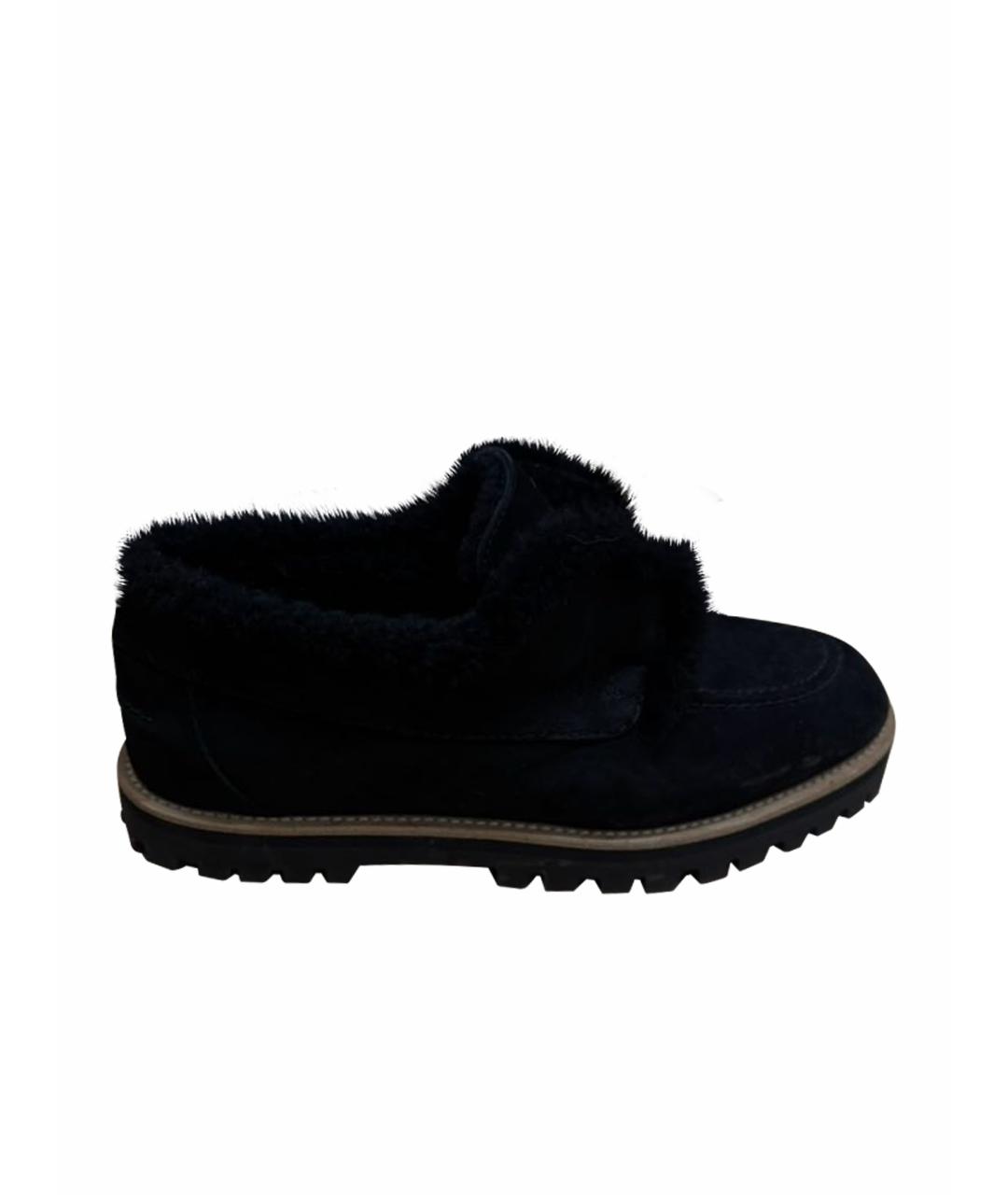 LE SILLA Черные замшевые лоферы, фото 1