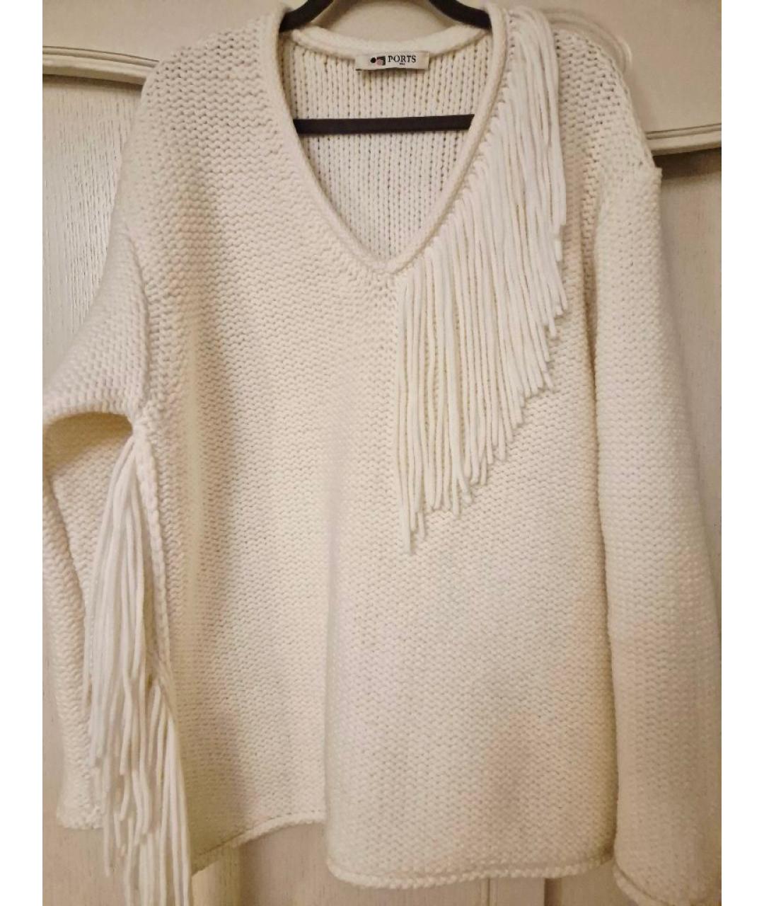 PORTS 1961 Белый шерстяной джемпер / свитер, фото 2