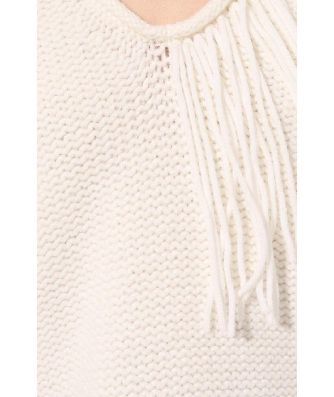 PORTS 1961 Белый шерстяной джемпер / свитер, фото 4
