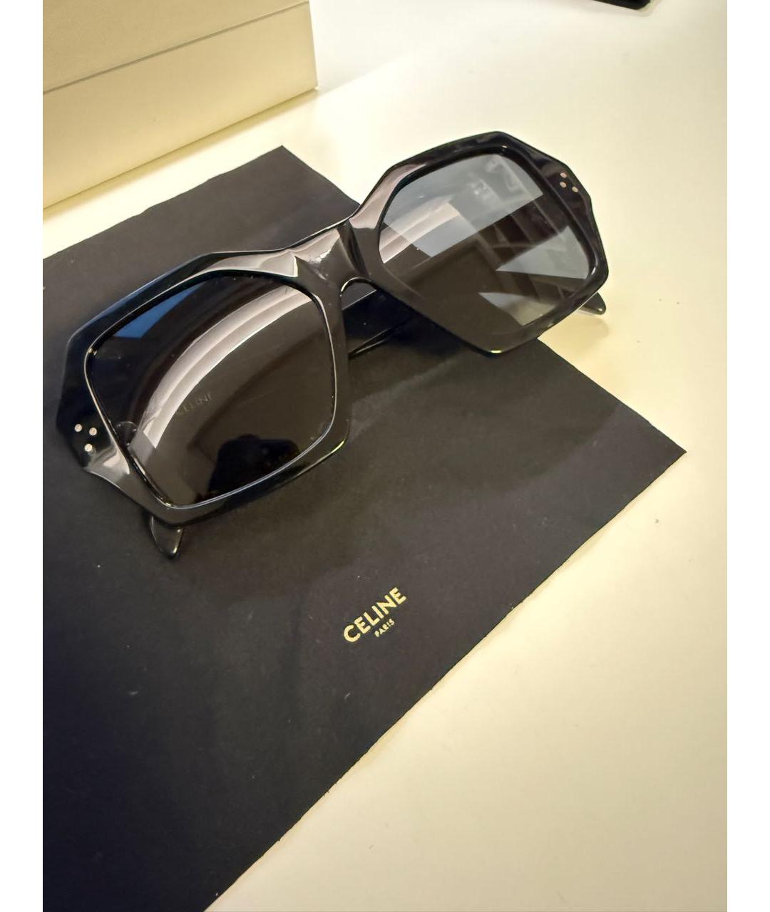 CELINE Черные пластиковые солнцезащитные очки, фото 5