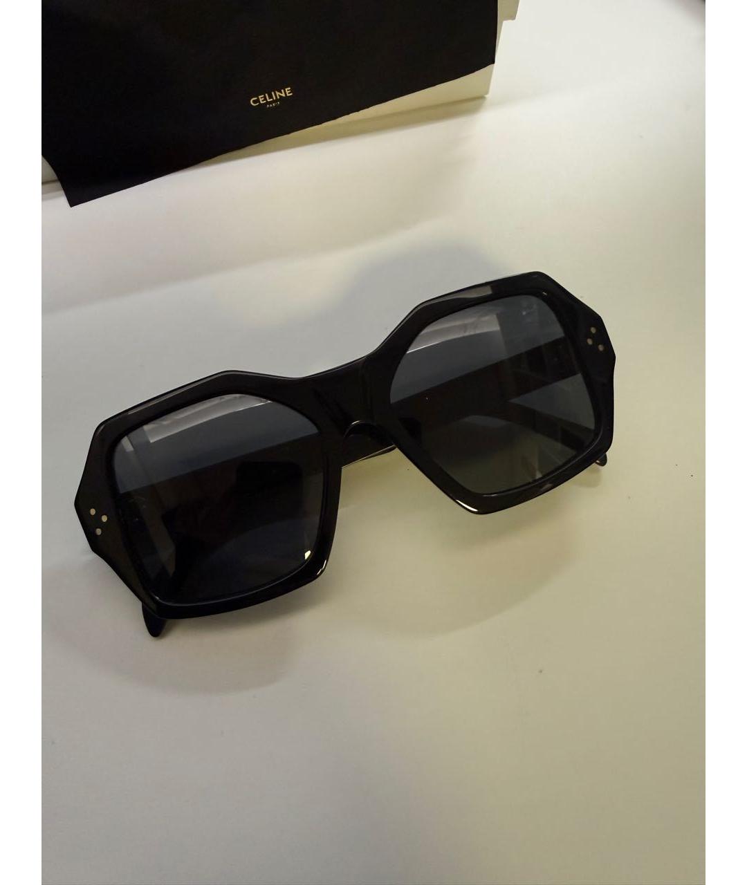 CELINE Черные пластиковые солнцезащитные очки, фото 9