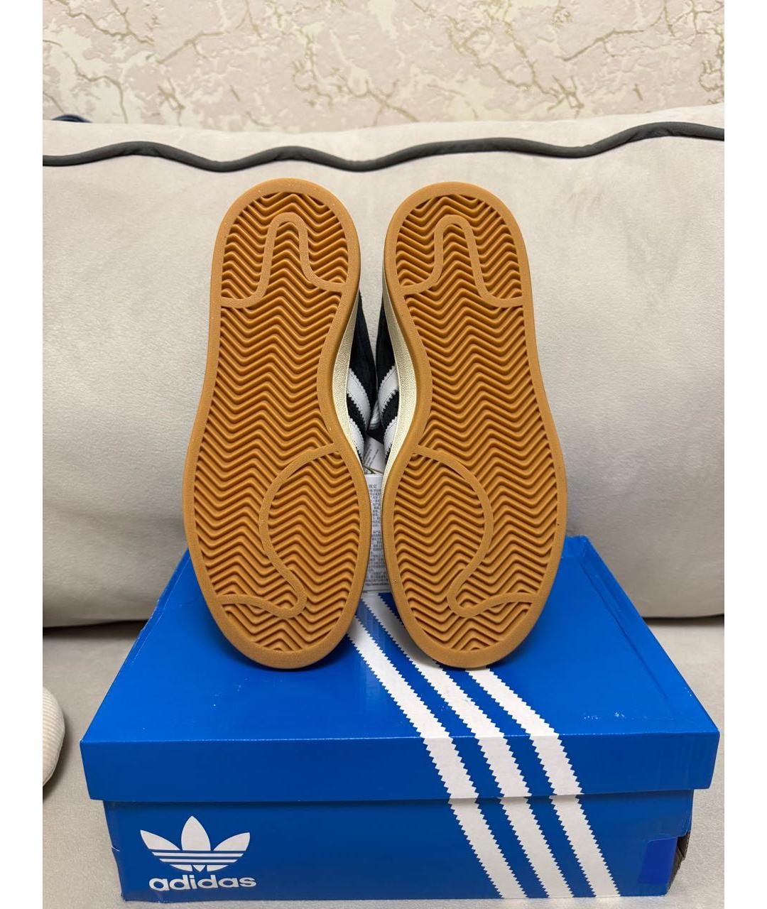 ADIDAS Черные замшевые кроссовки, фото 3