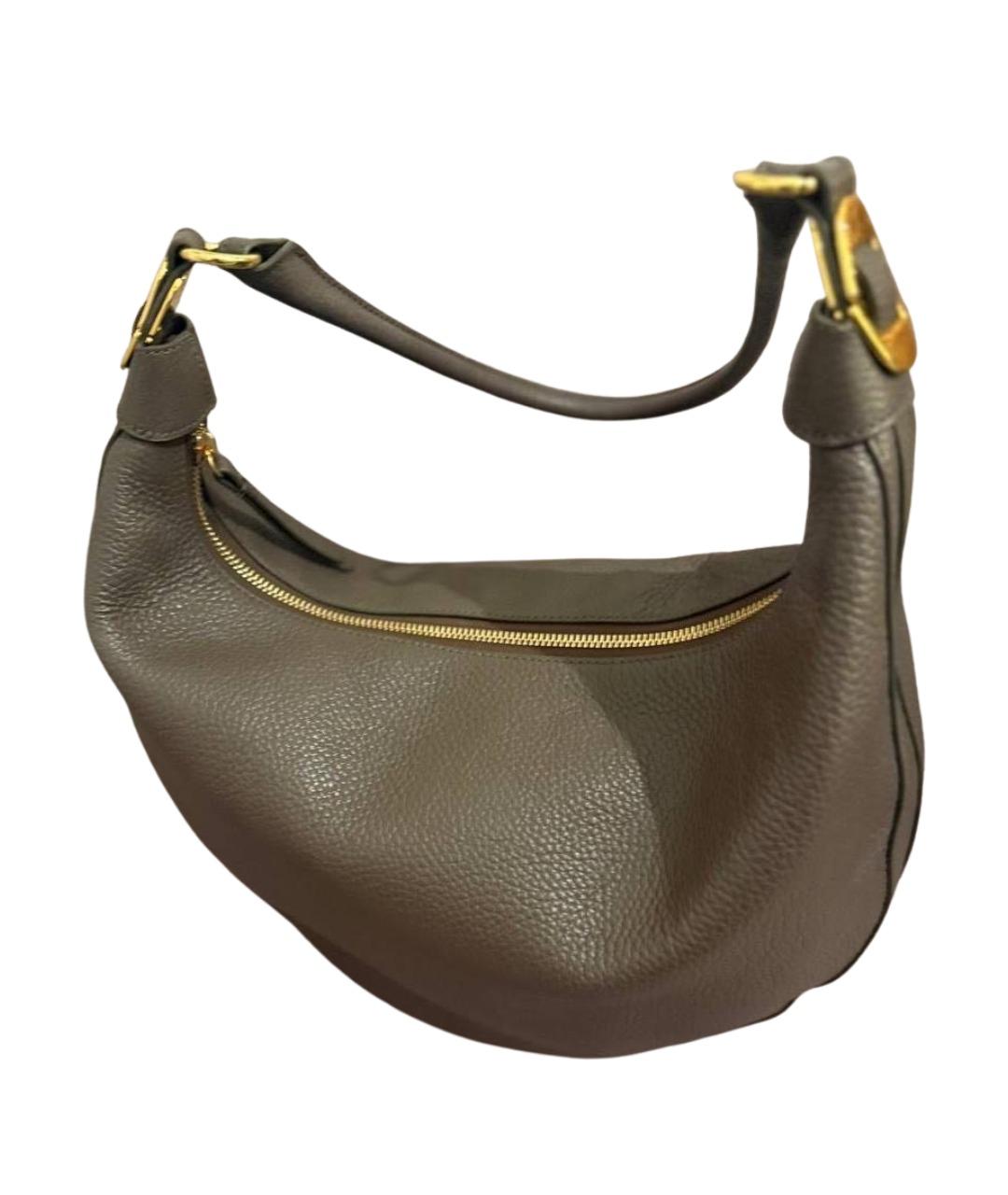 COCCINELLE Коричневая кожаная сумка с короткими ручками, фото 1