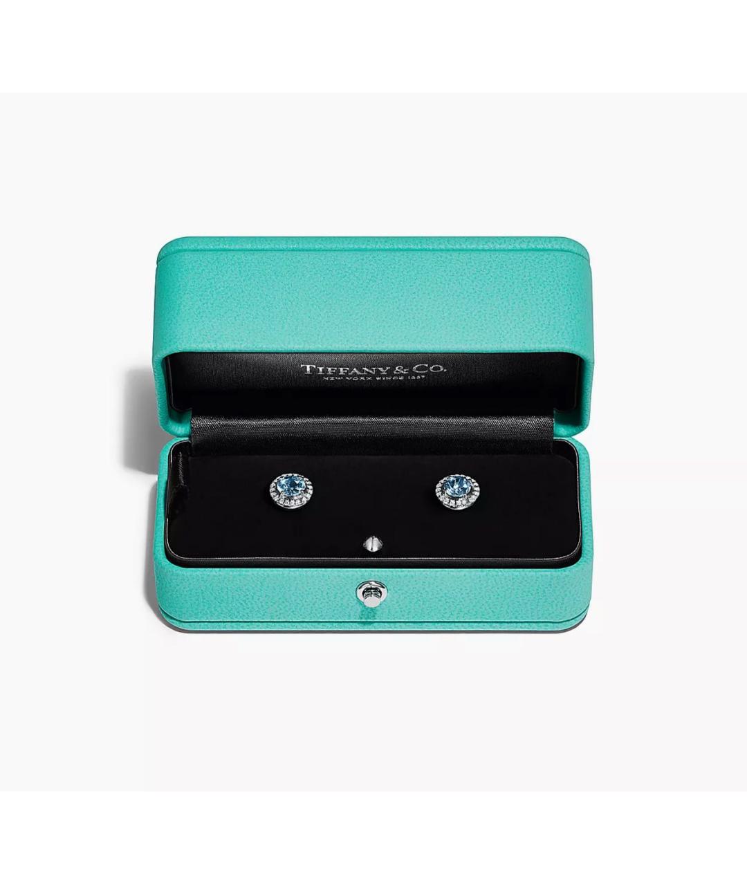 TIFFANY&CO Белые платиновые серьги, фото 4